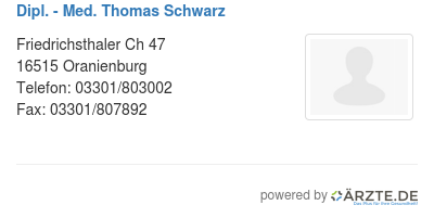 Dipl med thomas schwarz