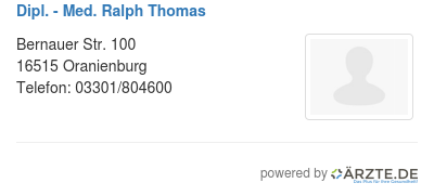 Dipl med ralph thomas