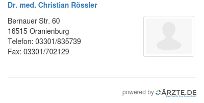 Dr med christian roessler
