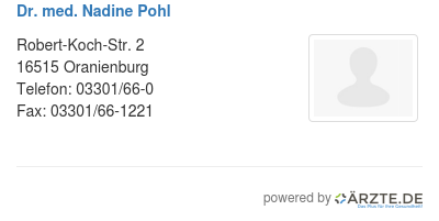 Dr med nadine pohl