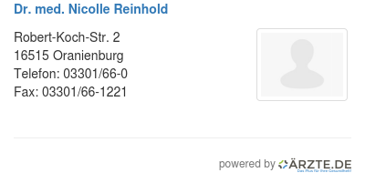 Dr med nicolle reinhold