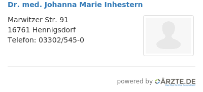 Dr med johanna marie inhestern 658665