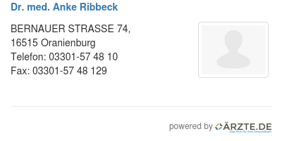Dr med anke ribbeck 508256