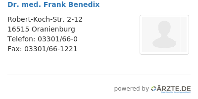 Dr med frank benedix