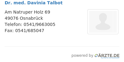 Dr med davinia talbot
