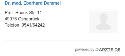 Dr med eberhard demmel