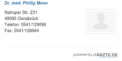 Dr med phillip meier