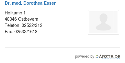 Dr med dorothea esser