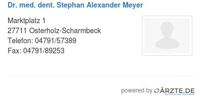 Dr med dent stephan alexander meyer