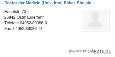 Doktor der medizin univ iran babak shojaie