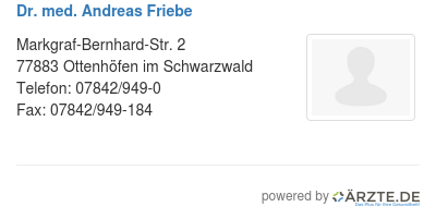 Dr med andreas friebe
