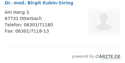 Dr med birgit kubin siring