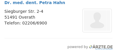 Dr med dent petra hahn