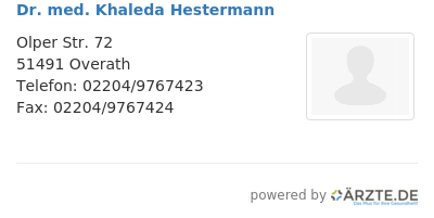 Dr med khaleda hestermann 648135