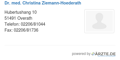Dr med christina ziemann hoederath