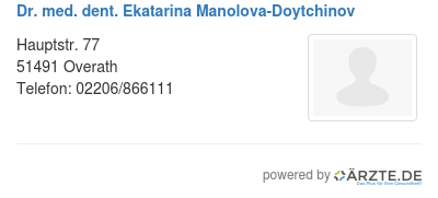 Dr med dent ekatarina manolova doytchinov