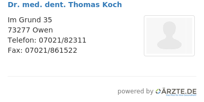 Dr med dent thomas koch 253253