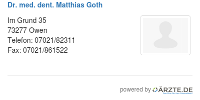 Dr med dent matthias goth 581635