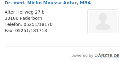 Dr med micho moussa antar mba