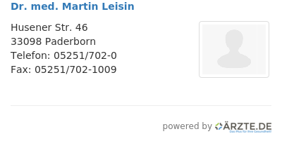 Dr med martin leisin