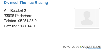 Dr med thomas rissing