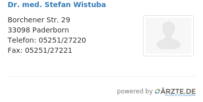 Dr med stefan wistuba