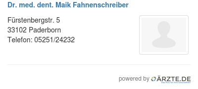 Dr med dent maik fahnenschreiber