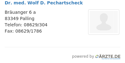 Dr med wolf d pechartscheck