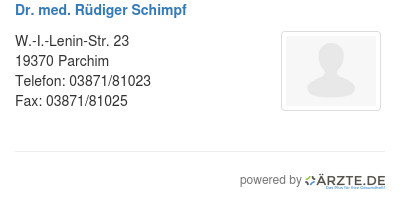 Dr med ruediger schimpf