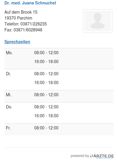 Dr med juana schnuchel