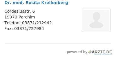 Dr med rosita krellenberg