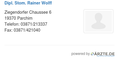 Dipl stom rainer wolff