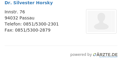 Dr silvester horsky