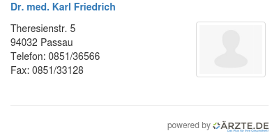 Dr med karl friedrich