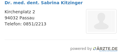 Dr med dent sabrina kitzinger