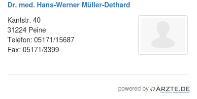 Dr med hans werner mueller dethard