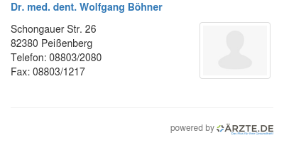 Dr med dent wolfgang boehner 254280