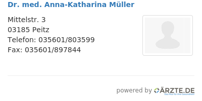 Dr med anna katharina mueller 659400