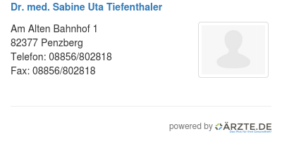 Dr med sabine uta tiefenthaler