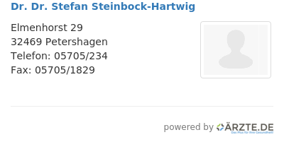 Dr dr stefan steinbock hartwig