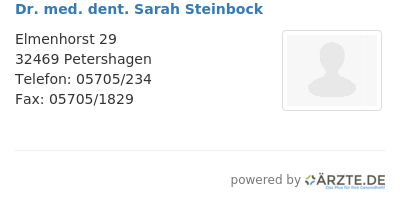 Dr med dent sarah steinbock