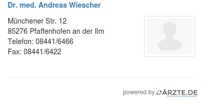 Dr med andreas wiescher