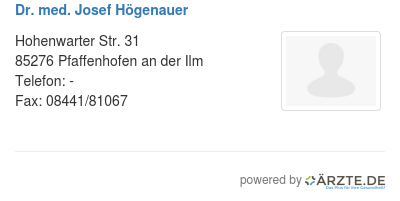 Dr med josef hoegenauer