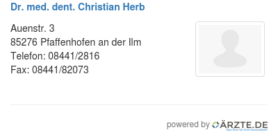 Dr med dent christian herb