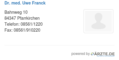 Dr med uwe franck