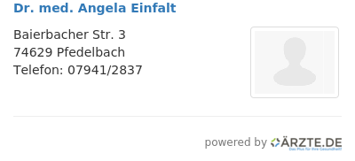 Dr med angela einfalt