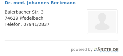Dr med johannes beckmann
