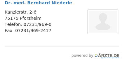 Dr med bernhard niederle