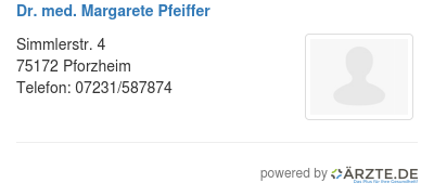 Dr med margarete pfeiffer