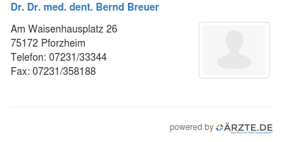 Dr dr med dent bernd breuer